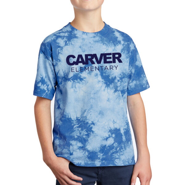 Port& Company Youth Crystal Tie-Dye Tee - Printed Logo Thumbnail