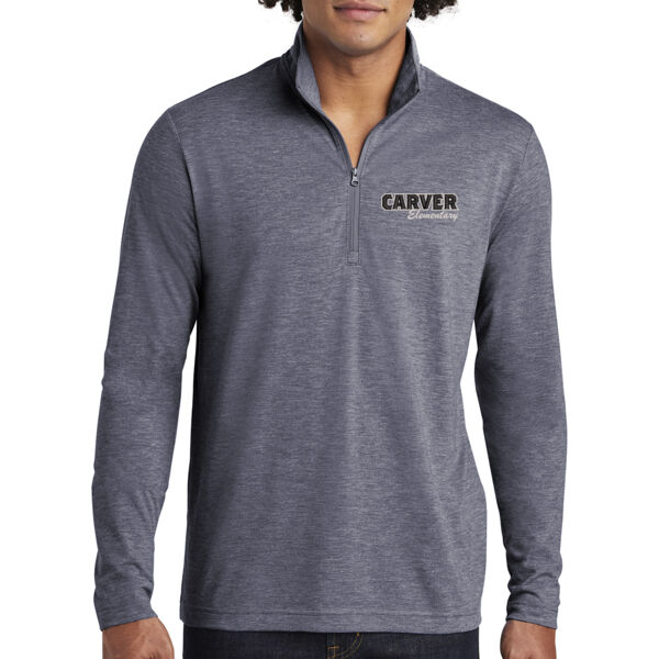 Sport-Tek PosiCharge Tri-Blend Wicking 1/4 Zip Pullover - Embroidered Logo Thumbnail