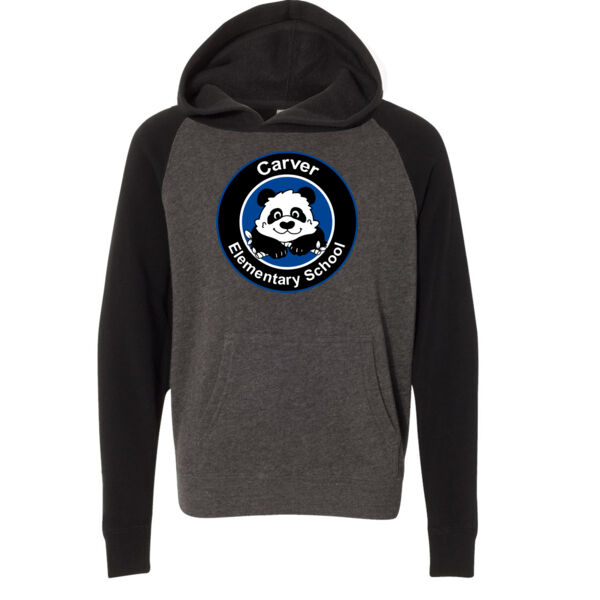 Independent Trading Co. Youth Special Blend Raglan Hooded Sweatshirt - Printed Logo Thumbnail