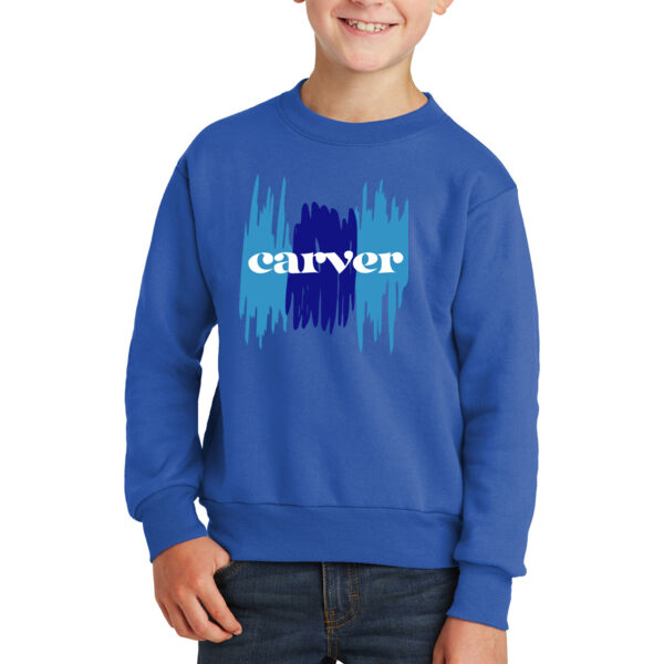 Port & Company Youth Core Fleece Crewneck Sweatshirt - Printed Logo Thumbnail