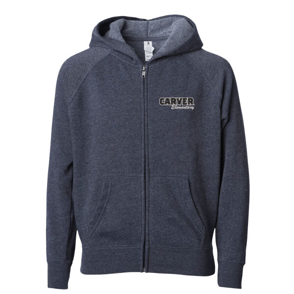 Youth Lightweight Special Blend Raglan Zip Hood - Embroidered Logo Thumbnail