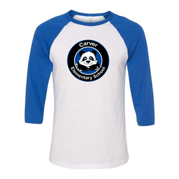 Unisex 3/4 Sleeve Baseball Tee - Printed Logo Thumbnail