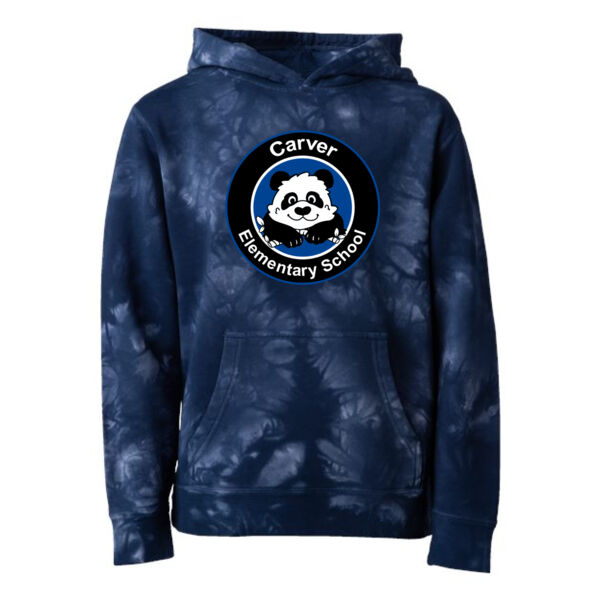 Youth Midweight Tie-Dye Hooded Pullover - Printed Logo Thumbnail