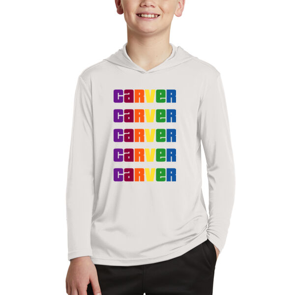 Sport-Tek Youth PosiCharge Competitor Hooded Pullover - Printed Logo Thumbnail