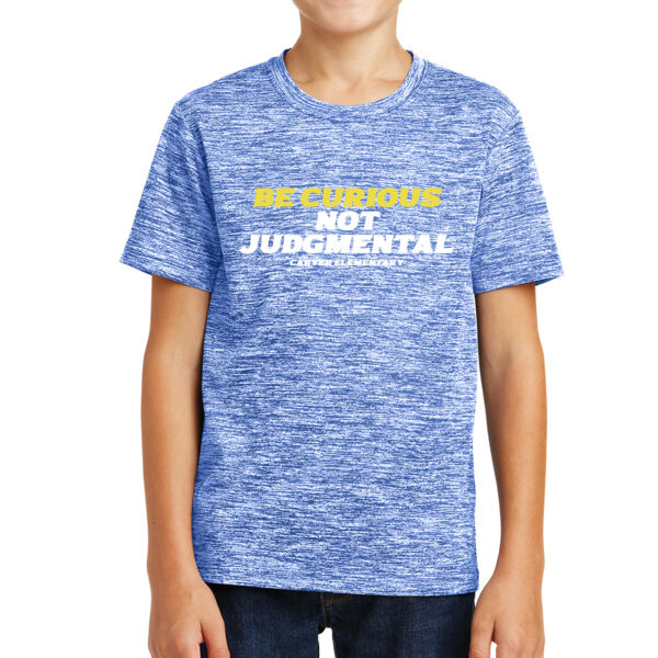Sport-Tek® Youth PosiCharge® Electric Heather Tee - Printed Logo Thumbnail